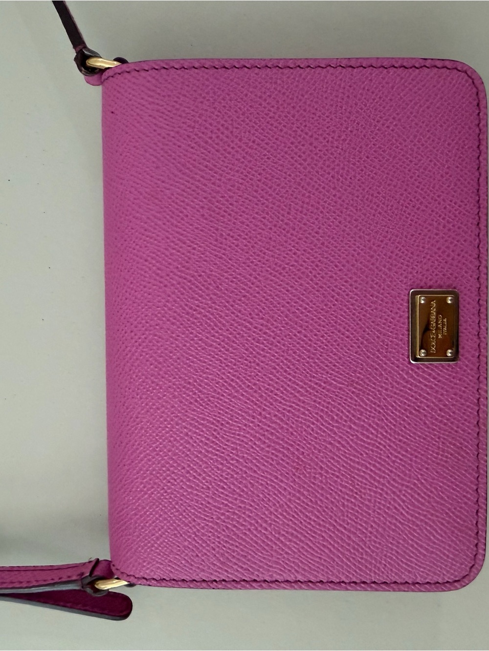 Dolce & Gabbana Pink Leather Tablet Sleeve with Wrist Strap